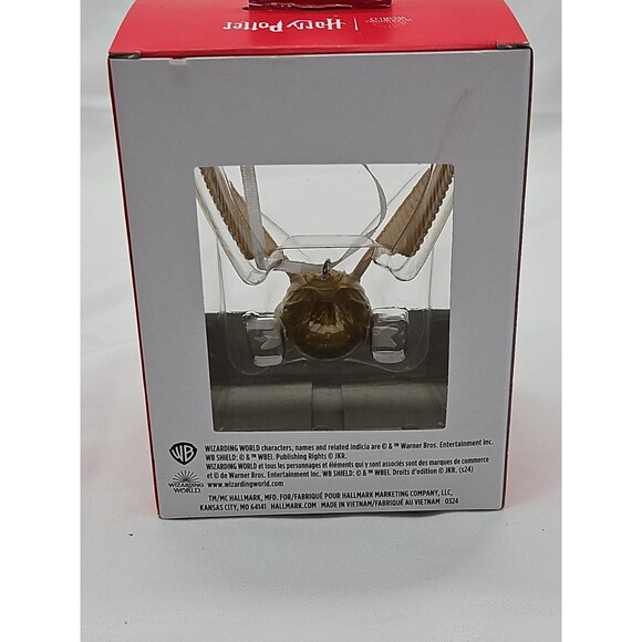 2024 New Hallmark Harry Potter Golden Snitch Red Box Christmas Ornament - Picture 5 of 12